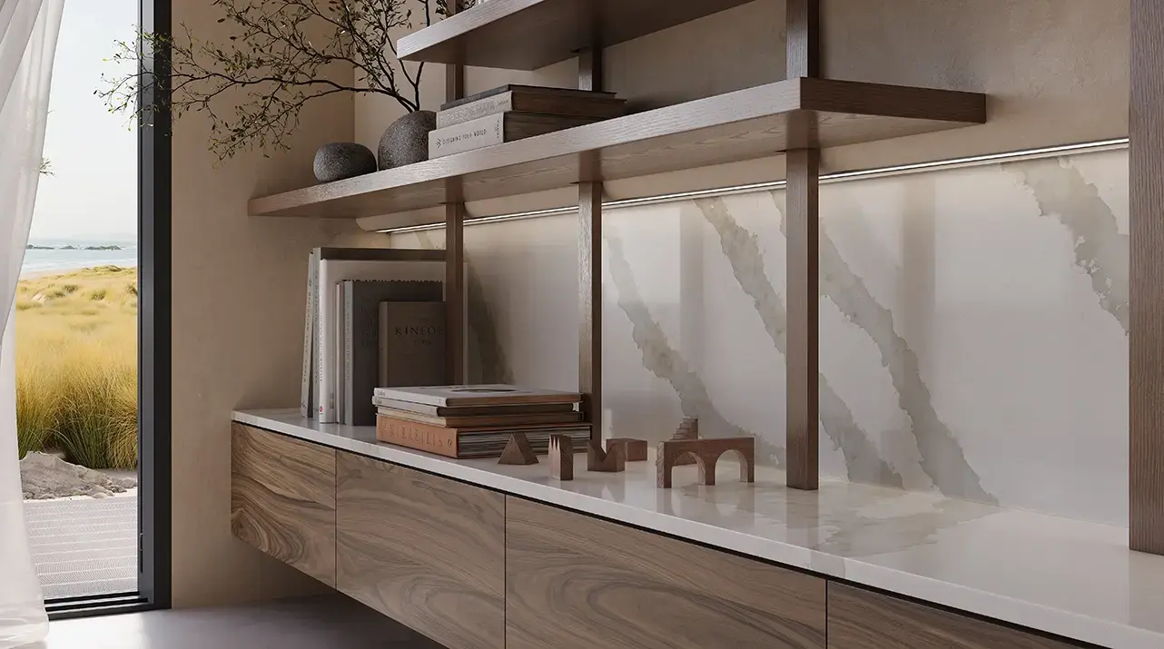 Caesarstone ICON 8103 Calacatta Nobella kitchen